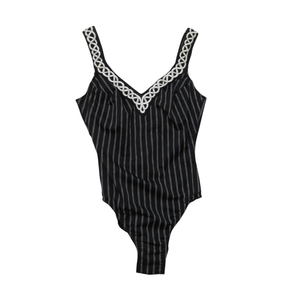 Dreamsuit by Miraclesuit One Piece Swimsuit Large Black & White Striped